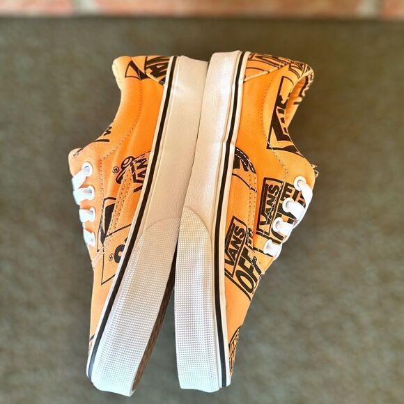 VANS Era Off the Wall Logo Mix Tangerine/Black Sneakers Mens 6 Womens 7.5 - Picture 9 of 15